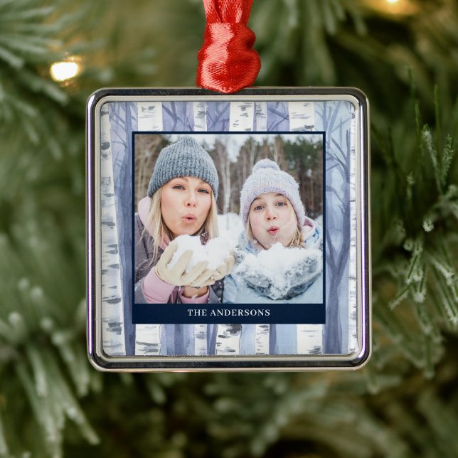 Noël Nom photo Aquarelle Arbre Ornement (Arbre)