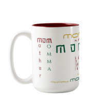Noël Nom répété Mugs de café personnalisées