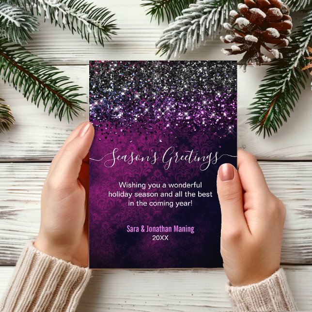 Noël Nouvel an violet noir gouttes de parties scin (Créateur téléchargé)