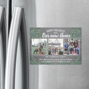 Noël Nouvelle adresse Faire-part photo magnétique