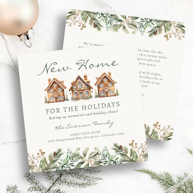 Noël Nouvelle Maison Pour Les Fêtes Carte (Christmas New Home For The Holidays Card
)