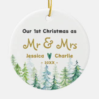 Noël Ornement de famille Premier Noël Marié