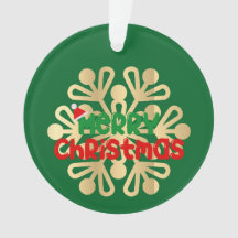 Noël, ornements avec flocon de neige 02