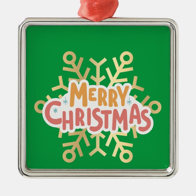 Noël, ornements avec flocon de neige 03 (Devant)