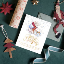 Noël OURS POLAIRE Budget Année En Révision Lettre