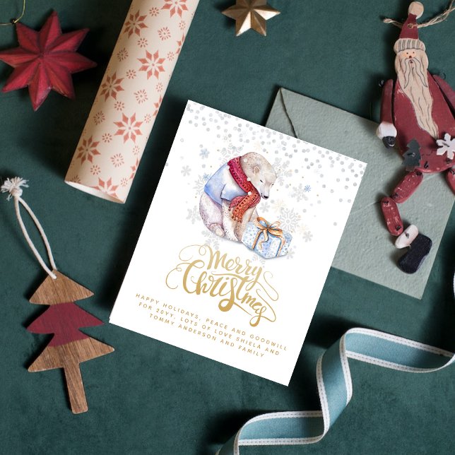 Noël OURS POLAIRE Budget Année En Révision Lettre  (Créateur téléchargé)