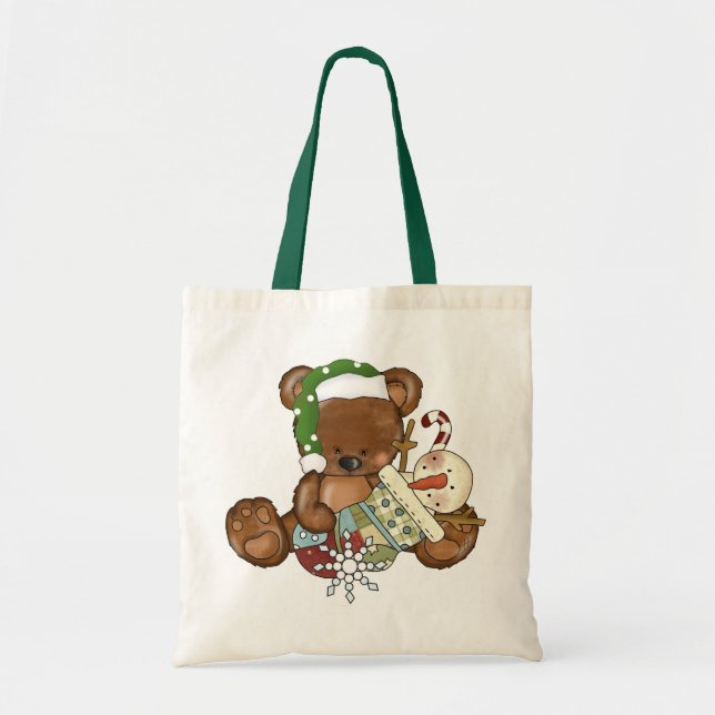 Noël Ours sac fourre-tout de vacances (Devant)
