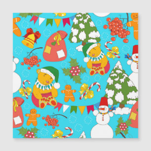 Noël Ourson en peluche : motif adapté aux enfants.