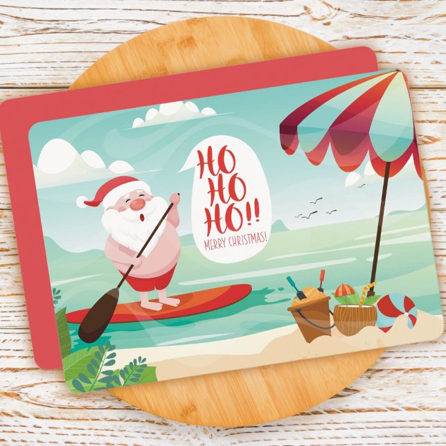 Noël Père Noël à la carte de plage (Créateur téléchargé)