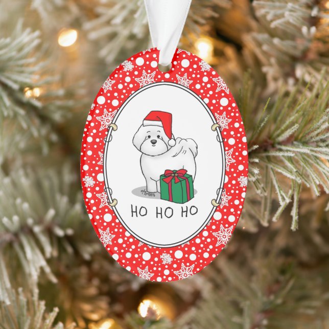 Noël Père Noël Bichon Frise Chien mignonne (Arbre)
