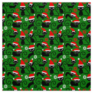 Noël père Noël chats tissu xmas