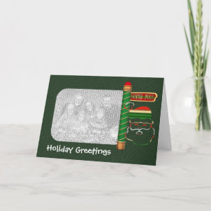 Noël Père Noël Face Carte photo de vacances