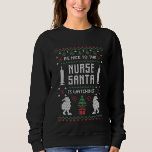 Noël Père Noël infirmière sweatshirt de pull moche