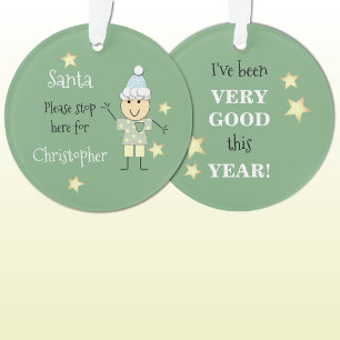 Noël Père Noël s'il vous plaît arrêtez ici vert