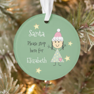 Noël père Noël s'il vous plaît arrêtez ici vert