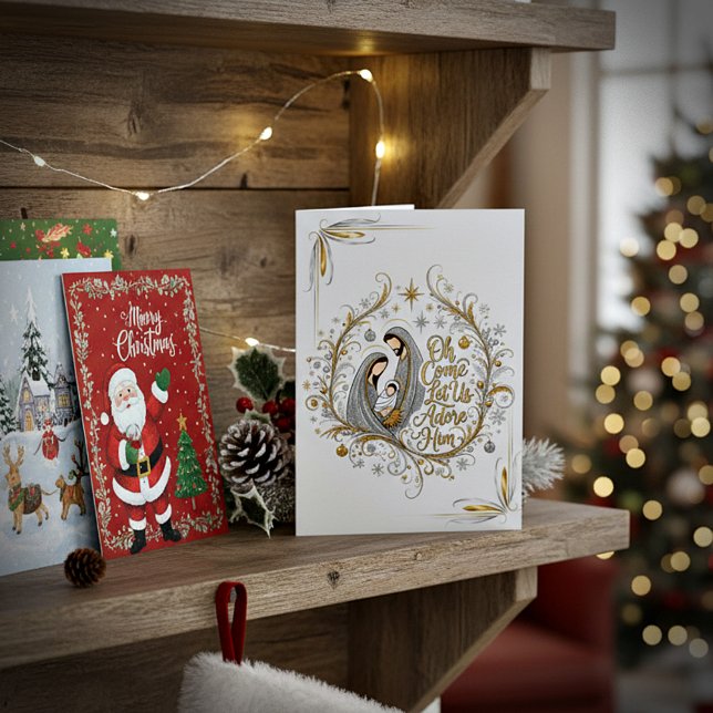Noël personnalisé crèche argent et or (Créateur téléchargé)