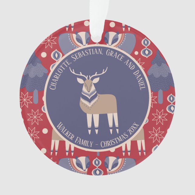 Noël Personnalisé Scandinave nordique (devant)