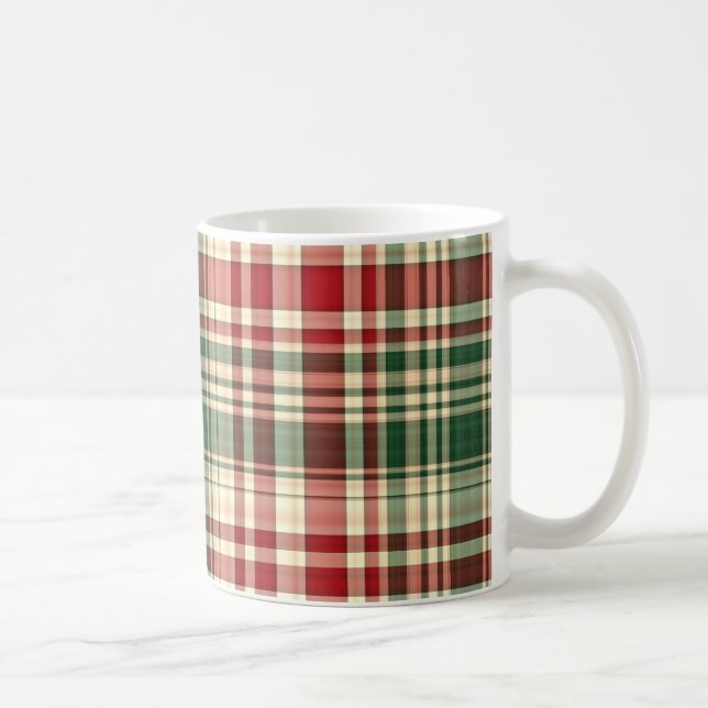Noël Plaid 06-11oz Café Mug (Droite)