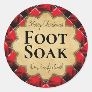 Noël Plaid Pied Rouge Et Noir Étiquettes