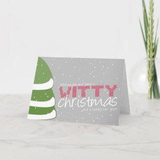 Noël plein d'esprit et carte de voeux de nouvelle