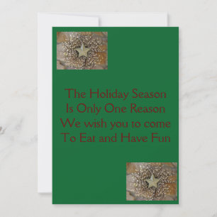 NOËL POEM/WREATH REND LE INVITATION DE FÊTE SPÉCIA