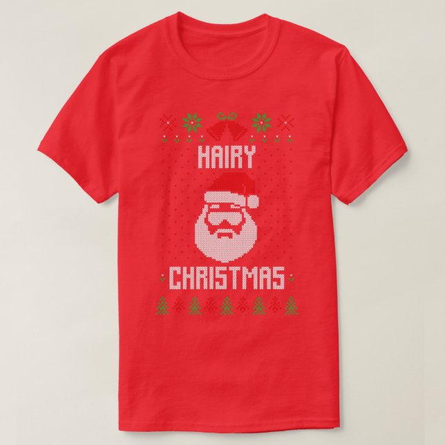 Noël poilu Drôle moche Sweat de Noël (Design devant)