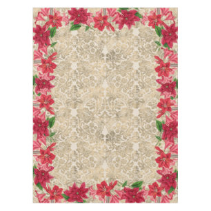 Noël Poinsettia Amaryllis Nappe