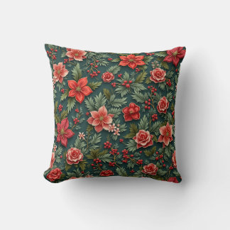 Noël Poinsettia Coussin Cushion