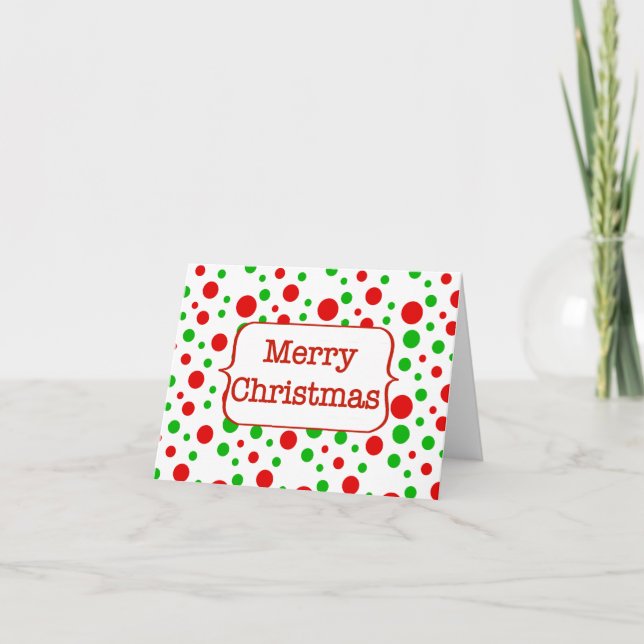 Noël pointille la carte de Joyeux Noël (Devant)