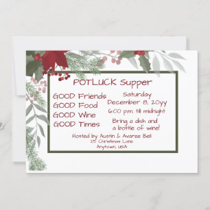 Noël POT CHANCE Cène Invitation