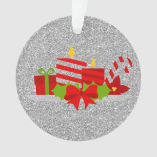 Noël Potpourri Argent Faux Parties scintillant