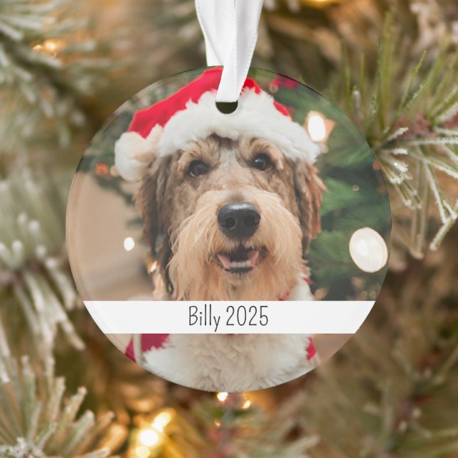 Noël pour chien personnalisé double face (Arbre)
