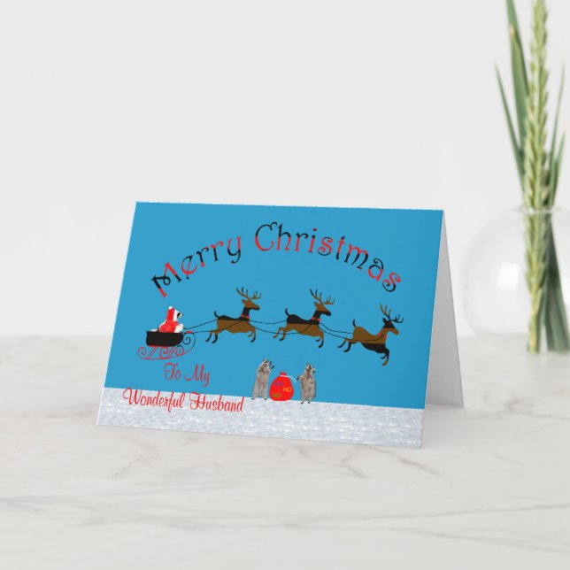 Noël pour la carte de voeux de mari (Devant)