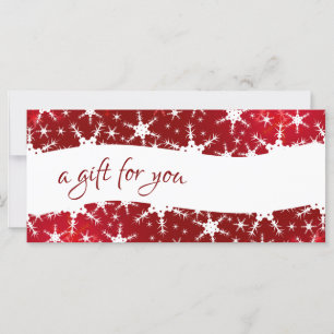 Noël Red Winter Snowflakes Certificat cadeau