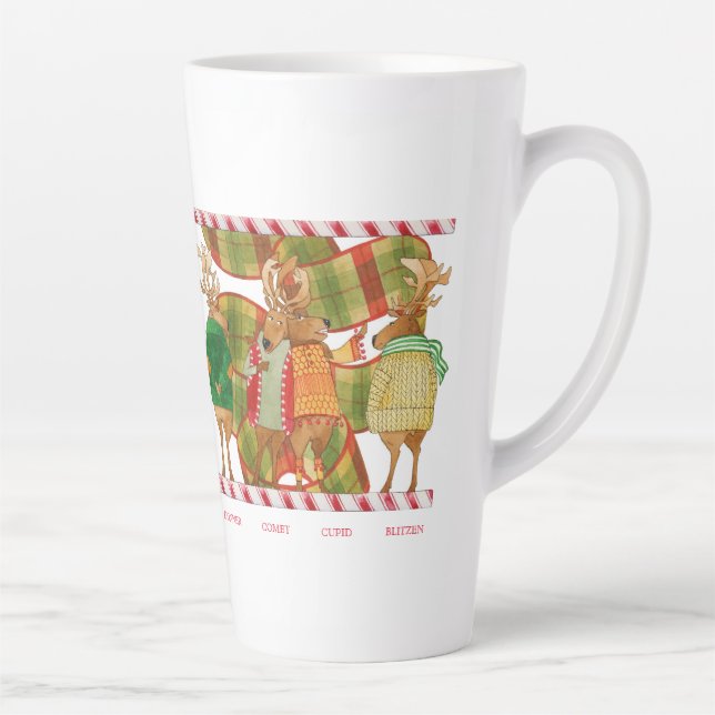 NOËL RÉINDEER Tall Latte Mug (Droite)