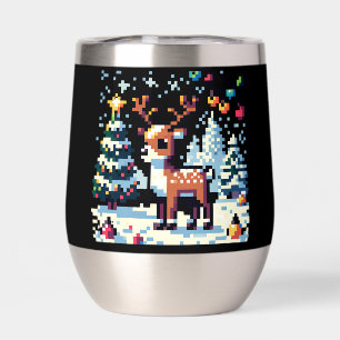 Noël Reinder Winter Wonderland Pixel Art