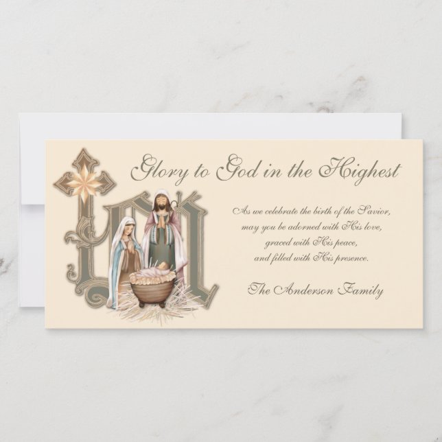 Noël religieux Sainte Famille Jésus Marie Joseph (Devant)