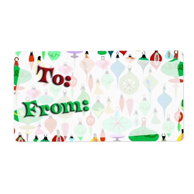 Noël Rétro À De Étiquettes (Devant)