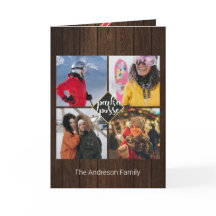 Noël rustique 🎄 Carte en bois de grange Parka Pos