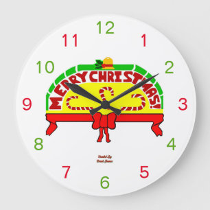 Noël Salutations Acrylique Mur Horloge
