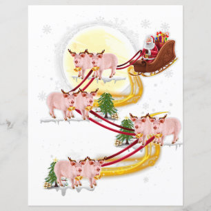 noël santa claus équitation cochon enfants garçons