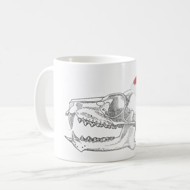 Noël Science Mug Lemur Crâne Noël (Devant gauche)