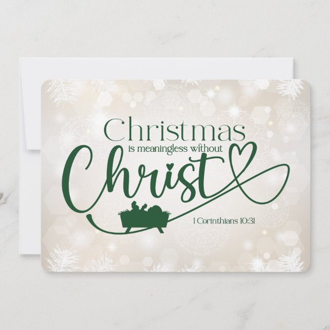 NOËL SIGNIFIE SANS CHRIST Carte de vacances (Devant)