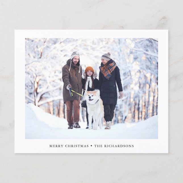 Noël simple et chic | Carte de vacances photo budg (Devant)