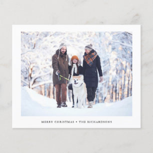 Noël simple et chic   Carte de vacances photo budg