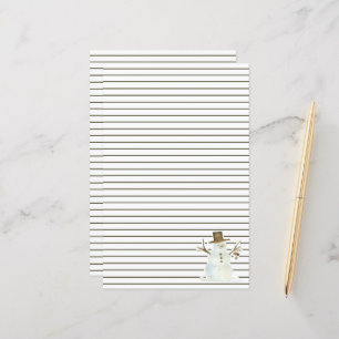 Noël Snowman Brown Linked Fêtes Personnalisées