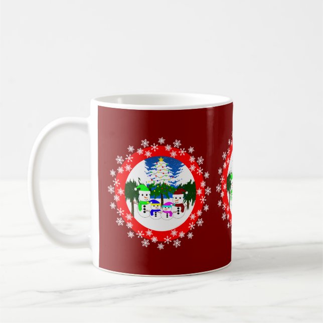 Noël Snowman Family Mug (Gauche)