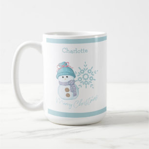Noël Snowman Snowflake Cute Café Mug