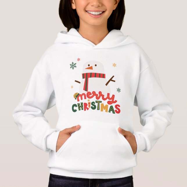 Noël Snowman Sweat - shirt à capuche (Devant)