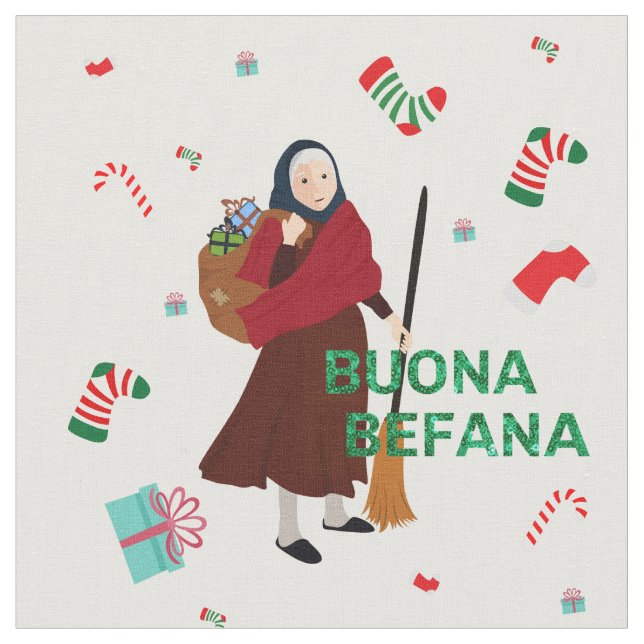 noël Sorcière bouona tissu Befana (Fermer)